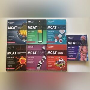 Kaplan MCAT Review Book Set - Second Edition with Color-Coded Spines